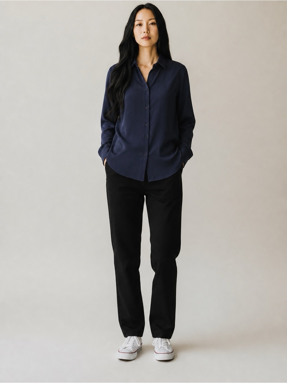 Abercrombie & Fitch Navy Button-Down Shirt